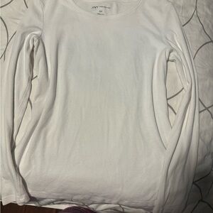 Jones New York White Long Sleeve Tee